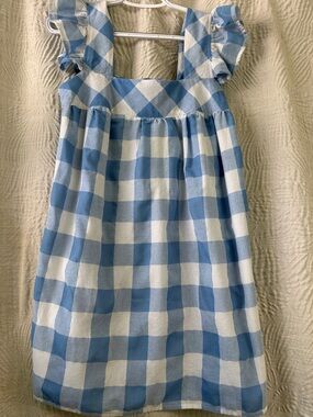 entro Blue and White Gingham Dress